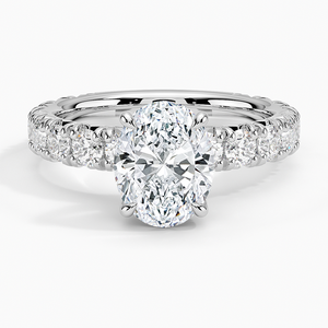 BOJ <b>Ring</b> 0118 Oval Cut 925 <b>Silver</b> Luxe Ellora Prong Setting <b>Solitaire</b> Diamond <b>Ring</b> 2ct D Color VVS1 Moissanite GRA Certified - Product Image 1