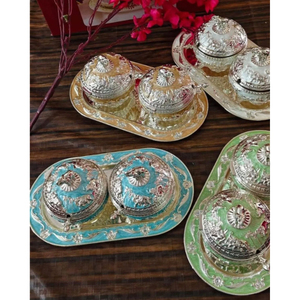 Plat de service rustique en métal pour dattes, bol à noix, organisateur de fruits secs, vaisselle pour la maison, utilisation Ramadan, porte-dattes, bols - Product Image 1