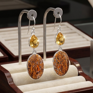 Wholesale Certified 925 Sterling Silver Natural Stone Faceted Citrine <b>Drop</b> Dangle Gemstone Earrings Unisex Gift Birthday - Product Image 2