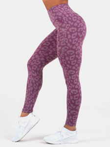 เลกกิ้งพิมพ์ลายแบบซับลิเมชั่น เอวสูง ตัดเย็บตามสั่งสำหรับผู้หญิง ออกกำลังกาย โยคะ วิ่ง ผ้าถัก ยืดหยุ่น สีสันสดใส - Product Image 3