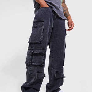 Collection Automne – Jean Cargo Ample Style Urbain pour Homme – Toutes Saisons – Tendance – Coupe Droite – Respirant et Anti-bactérien - Product Image 1