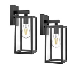 Lanterne murale extérieure en bronze massif, très vendue, avec abat-jour en verre transparent, lanterne décorative - Product Image 5