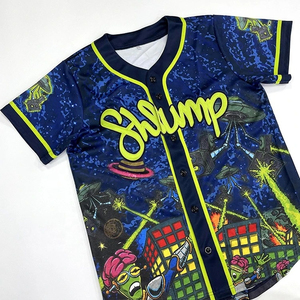 เสื้อเบสบอลพิมพ์ลายแบบซับลิเมชั่น แฟชั่นทันสมัย ปักโลโก้สไตล์เรโทร เสื้อเบสบอลผู้ชาย - Product Image 4