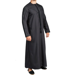 New 2026 Custom Modern Kuwait Style Arabic Saudi Men's Thobes Jubbah Plus Size Breathable High Quality <b>Islamic</b> <b>Clothing</b> 2026 - Product Image 3
