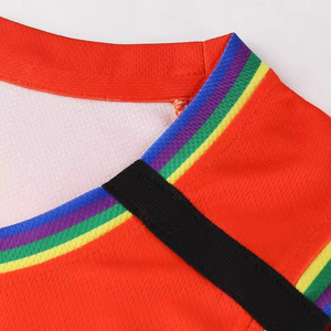 ชุดบาสเก็ตบอลชายไซส์ใหญ่สั่งทำสีพื้นแบบไม่มีแขน เสื้อและกางเกงพิมพ์ลายระบายอากาศแห้งเร็วสำหรับฤดูร้อน - Product Image 3