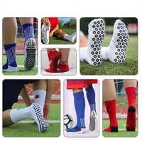 Chaussettes de football personnalisées à forte valeur ajoutée Chaussettes à prise en main d'usine Chaussettes antidérapantes