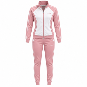 Ensemble de survêtement court 2 pièces personnalisé noir pour femme – Sweat à capuche court zippé et pantalon de survêtement - Product Image 4
