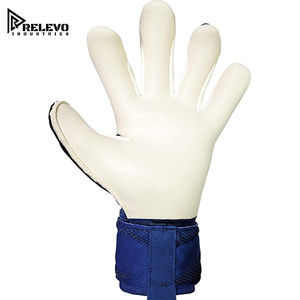 Gants de gardien de but Stealth Navy en gros, paume en latex Elite Contact avec accents laser néon et fermeture robuste avec verrouillage au poignet - Product Image 3