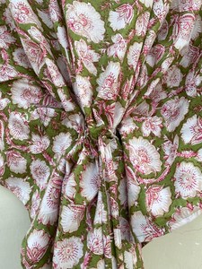 Vestido Kaftán Informal de Verano con Estampado Floral Tropical, sin Mangas, de Algodón, para Mujer, Ropa de Playa, Disponible en Rajasthan - Product Image 5