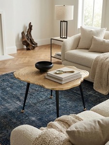 Home Poetry Modern <b>Round</b> Coffee <b>Table</b> With Hammered Finish 42 Cm Diameter Living Room Furniture Contemporary Design - Product Image 6