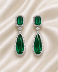 Élégance intemporelle – Boucles d'oreilles pendantes étincelantes – Boucles d'oreilles pendantes élégantes en cristal – Éclat royal - Product Image 4