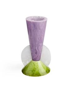 Vase à fleurs Art Déco en résine blanche moderne de haute qualité, écologique, artisanal, pour la décoration de table, de la maison, du salon, des mariages et des Noël - Product Image 1