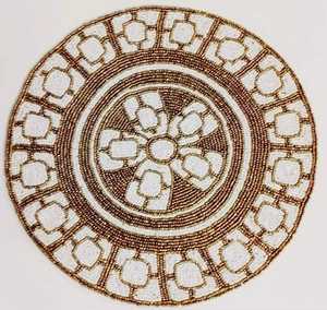 Nuevo mantel individual hecho a mano con bordado de cuentas de vidrio y semillas para eventos festivos, decoración del hogar, mantel moderno para mesa de café o comedor. - Product Image 2