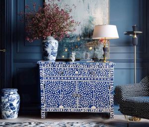 Commode de rangement de luxe en os incrusté pour épices et bijoux, faite à la main, écologique et multifonctionnelle pour cuisine, chambre et bureau - Product Image 2