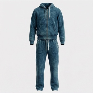 Custom <b>Paint</b> Splatters Vintage Acid Wash Flare Stacked Sweat Pants Hoodie Two Piece <b>Set</b> Tracksuit For Men Jogging Suit - Product Image 1