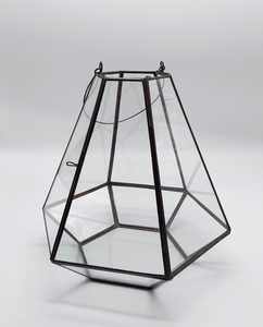 Terrario Decorativo de Cristal y Metal de la Más Alta Calidad, Contenedor de Terrario de Vidrio para Arreglos Florales en Mesa de Oficina u Hogar - Product Image 4