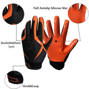 Blue Black Football Receiver Gloves Silicone Palm Non Slip Outdoor Sports Gloves - Product Image 5