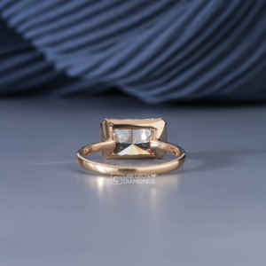 Bague en or jaune 14 carats avec moissanite taille radiant pour femme, luxe, 4,52 carats au total, 4,89 grammes, bijoux fins pour mariage et fiançailles - Product Image 6