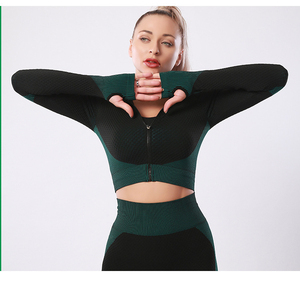 Fashion Women's 3 Piece Set Sexy Open Back Yoga Fitness Jumpsuit Ribbed Tummy Control High Waist Eco-Friendly Leopard Solid - Product Image 6