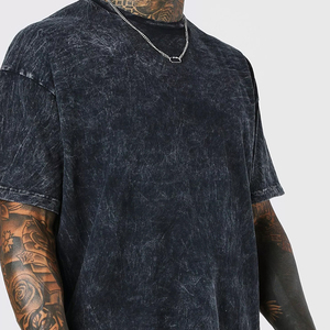 Nouveau T-shirt Homme Tendance Délavé à l'Acide 100% Coton Respirant Manches Courtes Haute Qualité Léger Très Vendu Tendance Prix Raisonnable - Product Image 3