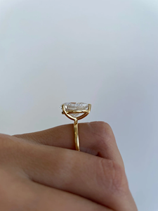 แหวนหมั้นเพชรทรงลูกแพร์ทองคำ 14K สำหรับผู้หญิง สวยงาม ได้รับการรับรองจาก IGI สไตล์คลาสสิก - Product Image 3