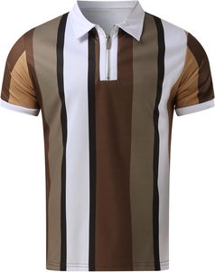 เสื้อโปโลชายแขนสั้นลายทาง ผ้าทอสีดำ ขาว เทา ทรงปกติ สั่งทำได้ - Product Image 5