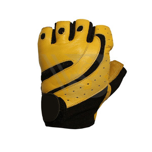Yellow Half-Finger Cycling Gloves for Unisex Outdoor Sports Weight Lifting Non-Slip Gel <b>Pad</b> Palm Workout Fitness Gym Synthetic - Product Image 5