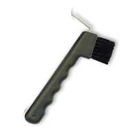 Instrument vétérinaire pour le nettoyage des sabots avec manche en plastique réutilisable et brosse, grattoir à sabots pour chevaux, qualité supérieure