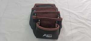 Pochette à outils en cuir robuste |   Sac à outils de taille multi-poches pour électricien |   Organisateur de ceinture à outils pour charpentier - Product Image 2