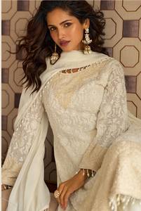 Traje Georgette de Talla Única con Bordado y Adornos de Cuentas para la Colección India y Pakistaní - Product Image 6