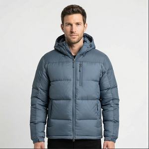 Invierno nuevo con capucha Retro Parkas abrigo hombres varios colores burbuja chaqueta de gran tamaño cálido sólido abrigo Streetwear Faux Suede Puffer chaqueta - Product Image 1