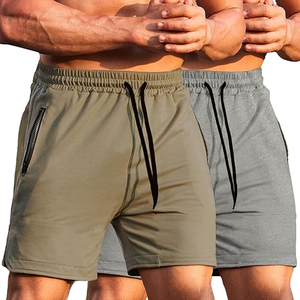 Shorts de détente en coton léger pour hommes, couleur unie, taille élastique, shorts décontractés d'été, impression personnalisée OEM, approvisionnement en gros - Product Image 2