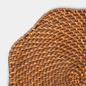 Natural Rattan <b>Round</b> <b>Placemat</b> Braided Wicker Table Mat Eco Friendly Wholesale Dining Table Decor Charger Plate Supplier Bulk B2B - Product Image 4