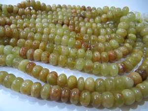Aigue-marine jaune naturelle, forme ronde, 8 mm, vendue par brin de 8 pouces de long - Product Image 5