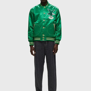 Chaqueta Bomber de Lona Satinada de Invierno con Nombre y Número del Equipo Personalizados, Bordada, Resistente al Viento y al Agua para Hombre - Product Image 2