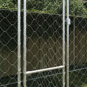 Jaula para Perros con Techo Plateado, Dimensiones 314.96 X 78.74 X 101.57 Pulgadas, Casa Premium para Mascotas para una Vida Cómoda - Product Image 3