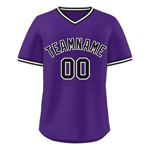 Ropa Deportiva al por Mayor, Camiseta de Manga Corta Personalizada con Nombre y Número del Club para Hombre, Estilo Jersey de Béisbol Americano con Logotipo del Equipo - Product Image 1