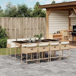 Juego de Comedor para Jardín en Color Beige Crema y Negro - Product Image 1