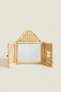Diseño más reciente 2026 - Espejo de pared con forma de puerta - Decora los dormitorios infantiles, tejido con ratán natural. - Product Image 2