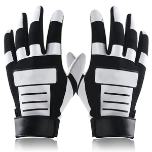 Premium Quality Leather Baseball/Softball Batting Gloves Harry Johnson Stretch Waterproof <b>Hook</b> Loop Closure Custom Made Unisex - Product Image 1