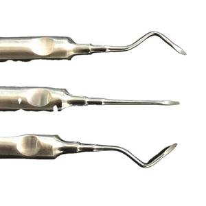 Juego de 3 Elevadores Dentales de Acero Inoxidable con Mango Hexagonal, Curvos, para Extracción de Raíces, Aprobados por la CE - Product Image 2