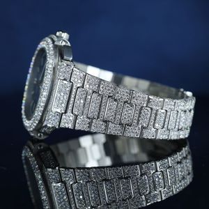 Elegante Reloj Mecánico de Diamantes Moissanite Estilo Hip Hop con Correa de Cadena de 16 mm para Uso Diario y Eventos Nocturnos - Product Image 5