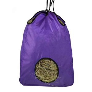 Bolsa de nailon para silla de montar para caballo, negra y morada, con correa ajustable para uso ecuestre - Product Image 6