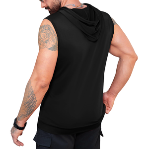 Sudadera sin mangas de alta calidad para hombre, para entrenamiento en el gimnasio, culturismo, top básico de algodón mezclado. - Product Image 6
