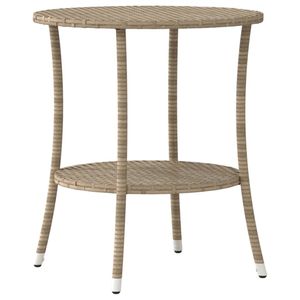 Juego de 2 Sillas Reclinables de Jardín en Ratán Sintético PE Beige, Tamaño Estándar - Product Image 6