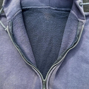 Sweat à capuche premium délavé style vintage, en molleton polyester/coton épais, coupe classique, streetwear vierge, teint en pièce personnalisé - Product Image 3