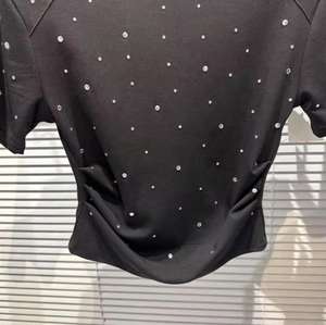 Camiseta de Algodón 100% Transpirable con Pedrería, Cómoda, Estilo Urbano, Alta Calidad, Personalizable, Hecha en Fábrica, Gran Venta - Product Image 4