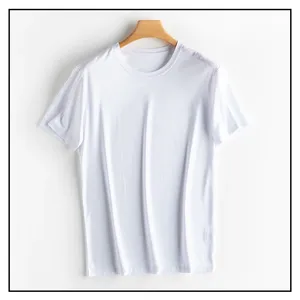 OEM Wholesale Heavy Cotton High Quality Blank Plain Custom logo Printed Knit <b>Men</b> t <b>Shirt</b> Solid Color Latest Style <b>Silk</b> Screen - Product Image 1