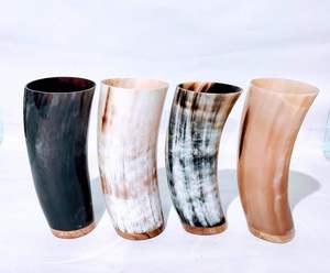 Polished Organic Material Animal Drinking Horn Glass Wine Cup Molding Natural Shape Beer Glass Tableware Drink Accessories - Product Image 1
