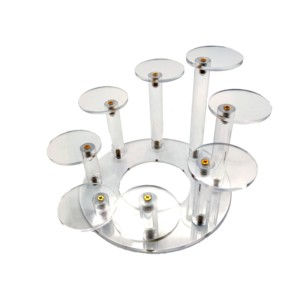 Riser de vitrine en acrylique artistique: l'affichage multi-niveaux parfait pour mettre en valeur les bijoux, la boulangerie, les jouets et les articles de décoration - Product Image 1